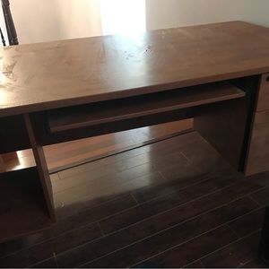 Wooden computer desk
